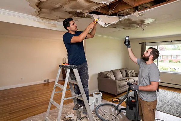 Ceiling Water Damage Restoration Kenmore