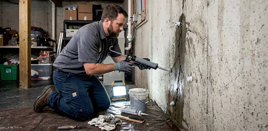 Basement Leak Repair From Inside in Kenmore