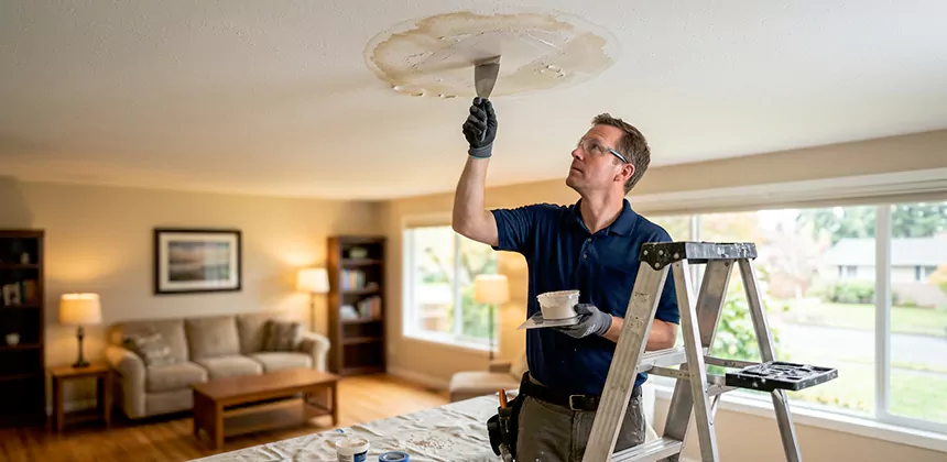 Ceiling Water Stain Repair in Kenmore